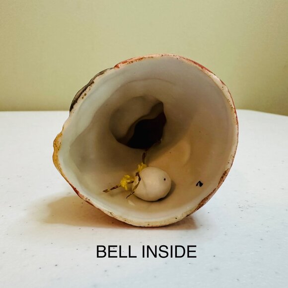 Vintage Ceramic Girl Figurine Washing Laundry With Cat Vintage Bell Figurine - Picture 7 of 10